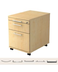 SIGNA AC20 | Roll container con registro assale | Legno - Cassettiera con rotelle 