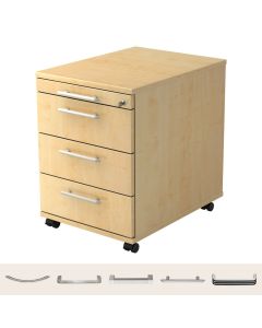SIGNA AC30 | Roll container con 3 cassetti | Legno - Cassettiera con rotelle 