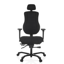 24 HOURS BASIC tessuto - Sedia girevole XXL Nero