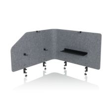 FLEXMIUT T TOP | Pannello acustico divisorio | 160 cm - Divisorio per scrivania Grigio