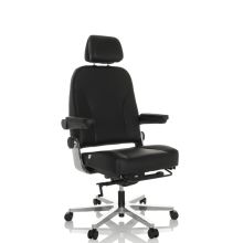 24 HOURS F | Pelle - Sedia girevole XXL Nero