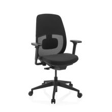 Skandis | senza poggiatesta - Sedia da ufficio professionale Nero / Nero