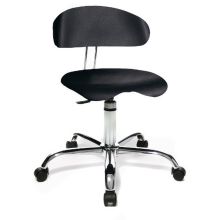 SITNESS 40 HIGHTECH - Sgabello girevole Nero ecopelle