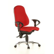 SITNESS 10 - Sedia da ufficio professionale Rosso tessuto