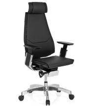 GENIDIA PRO | Pelle - High-end Sedia da ufficio Nero