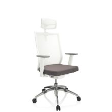 ASPEN WHITE PRO - Sedia da ufficio professionale Grigio / Bianco