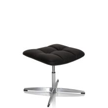 SARANTO Sgabello | Similpelle - Sgabello imbottito Nero