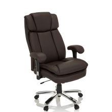 BUILDER XXL I | Ecopelle - Sedia girevole XXL marrone scuro