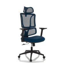 ERGOMY | Tessuto / Rete | Struttura: Nero - Sedia Home Office Blu