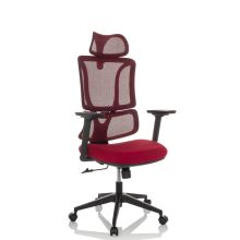 ERGOMY | Tessuto / Rete | Struttura: Nero - Sedia Home Office Rosso