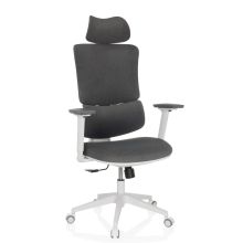 ERGOMY WF | Tessuto | Struttura: Bianco - Sedia Home Office Grigio