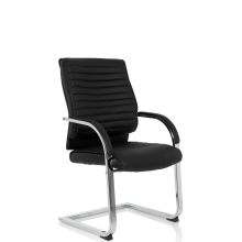 VISITER CL120 - Sedia a sbalzo Nero Buerostuhl24 ecopelle