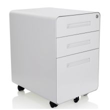 COLOR PLUS I | Metallo - Cassettiera con rotelle Bianco
