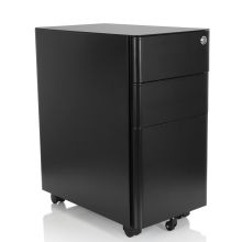 COLOR I | Metallo - Cassettiera con rotelle Nero