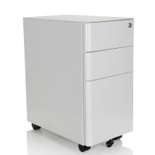 COLOR I | Metallo - Cassettiera con rotelle Bianco