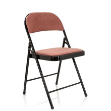 TUDELA I | Velluto - Sedia pieghevole Rosa