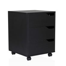 ORGANISER - Cassettiera con rotelle Nero