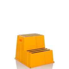 TIO-E2 | Scala richiudibile - 2 gradini - Sgabello Giallo