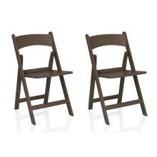 TRAVANO 1 confezione da 2 - Sedia da esterno Marrone