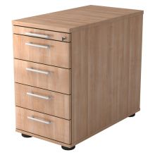 SIGNA SC50 RE - Cassettiera Noce manico a forma di ringhiera in plastica