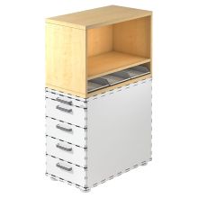 SIGNA SCA1 - Cassettiera Acero