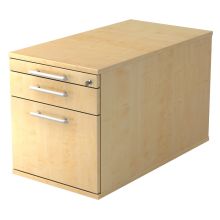 SIGNA TC20 RE - Cassettiera con rotelle Acero manico a forma di ringhiera in plastica