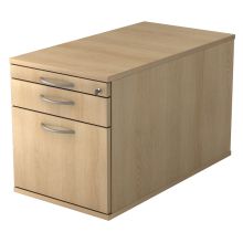 SIGNA TC20 BM - Cassettiera con rotelle Quercia Manico ad arco di metallo