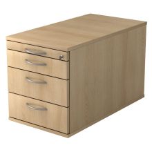 SIGNA TC30 BM - Cassettiera con rotelle Quercia Manico ad arco di metallo