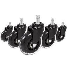 5x ROLO SKATE ST 11mm/75mm Pavimenti duri - Rotelle per Sedia 