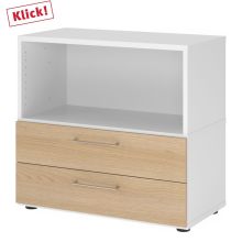 FlexWall | Altezza 2 raccoglitori | cassetti + unità | con piedini regolabili