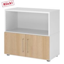 FlexWall | Altezza 2 raccoglitori | ante + unità | con piedini regolabili