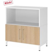 FlexWall | Altezza 2 raccoglitori | ante + unità | con telaio di base