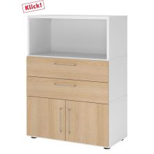 FlexWall | Altezza 3 raccoglitori | ante + cassetti + unità | con piedini regolabili