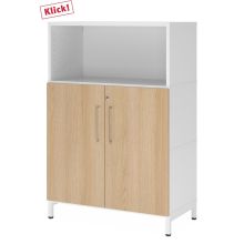 FlexWall | Altezza 3 raccoglitori | ante + unità | con telaio di base