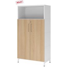 FlexWall | Altezza 4 raccoglitori | ante + unità | con telaio di base