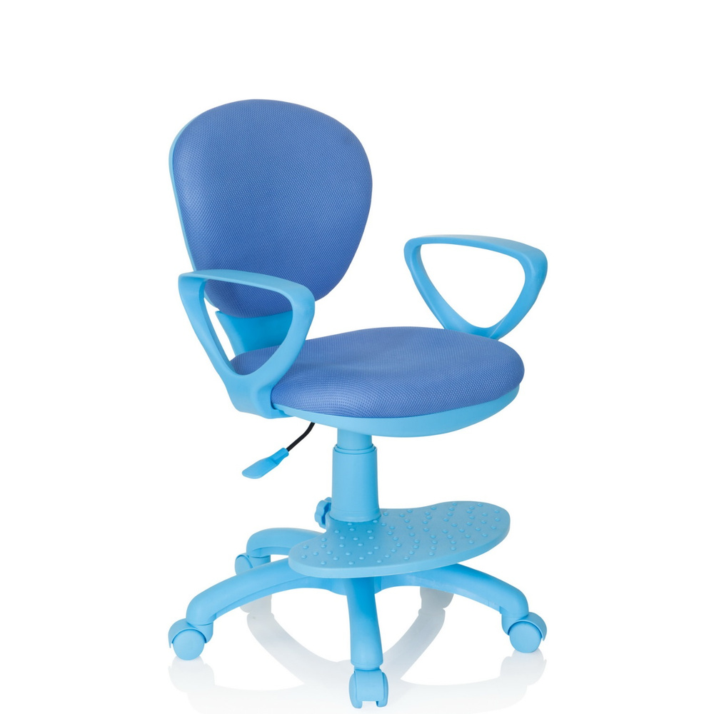 Sedia Girevole Per Bambini E Ragazzi HJH Office FANCY II – Ecopelle Bianca, Regolabile In Altezza, Base Cromata Con Ruote Frenanti - 2